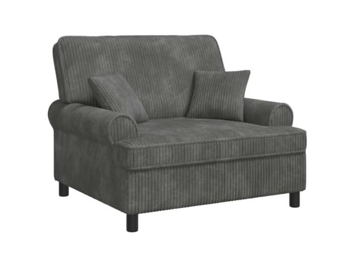 vidaXL XXL-Sessel mit Kissen Hellgrau 1,5 Linien Stoff mit geradlinigem Gewebe aus 100 % Polyester gepolstert