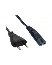 InLine Stromkabel Stromversorgung M bis IEC 60320 C7 2 m Schwarz (16654C)