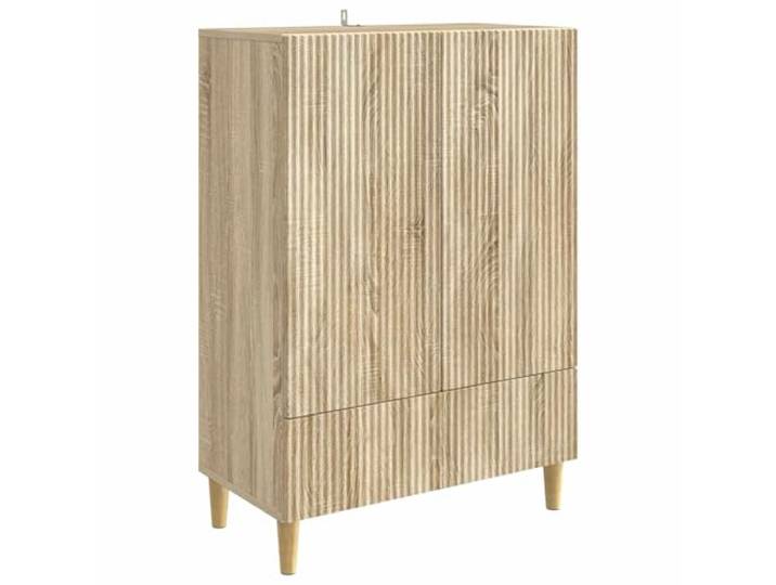 GHVBNMF Sideboard Sonoma-Eiche 66x34,5x95 cm Anrichte Holzwerkstoff Kompakte Anrichte mit Schublade und verstellbaren Regalen für Esszimmer, Wohnbereich oder Home Office.
