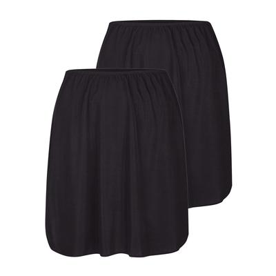 Unterrock NINA VON C. "2er Pack Halbrock Länge 50 cm Elegance", Damen, Gr. 50, schwarz, Obermaterial: 81% Viskose CV. 19% Polyester PES., Röcke Unterrock