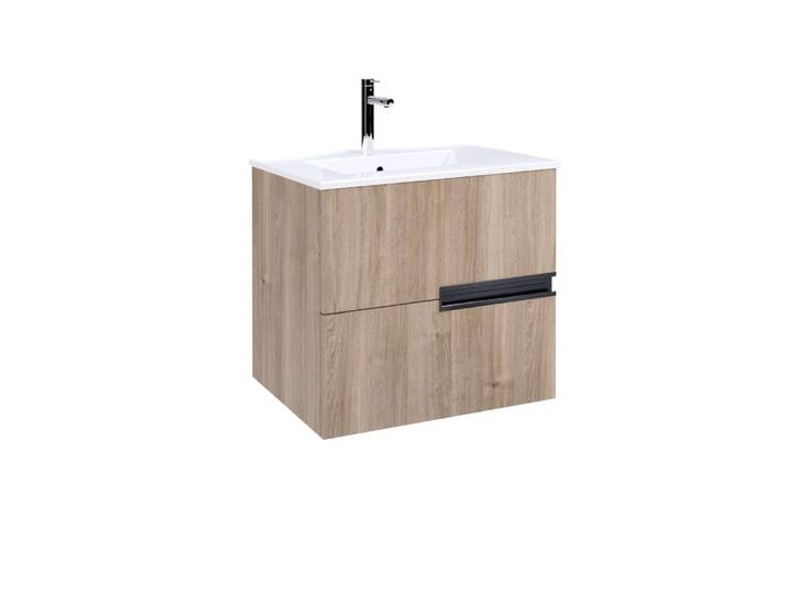 Meuble de salle de bains effet bois 46x80x54cm