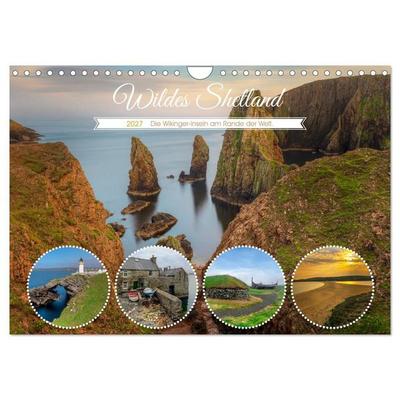 Wildes Shetland, die Wikinger-Inseln am Rande der Welt. (Wandkalender 2027 DIN A4 quer), CALVENDO Monatskalender