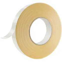 Doppelseitiges PET-Klebeband, starker Acrylatklebstoff, weiße Papierabdeckung, TL21 25 mm, PET, Papier, transparent