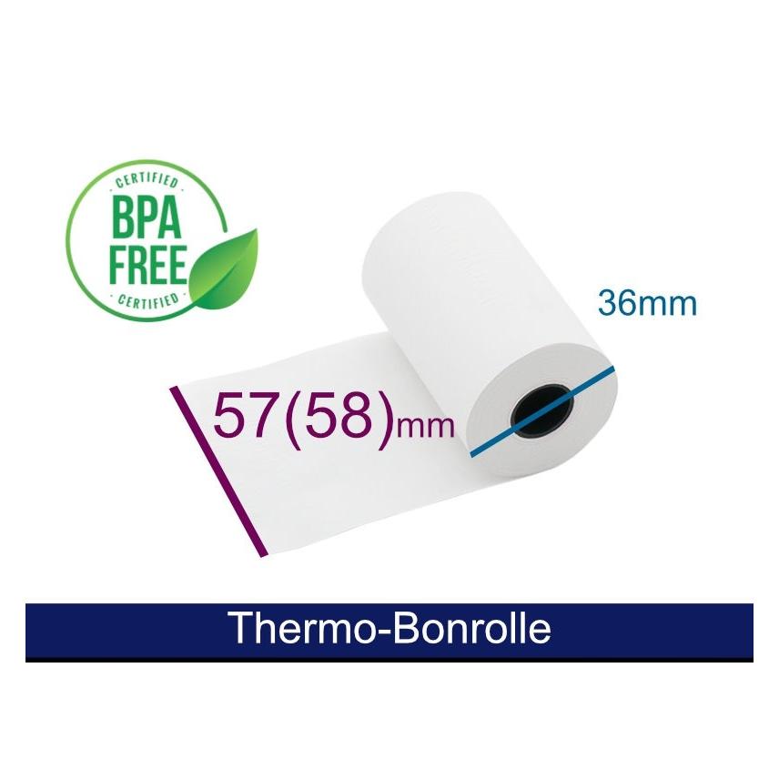 Artdev Thermorolle - 57(58) 36 12 (B/D(max.)/K) weiss, 15m, 55g (ADT573612) Mindestbestellmenge: 5 Stück