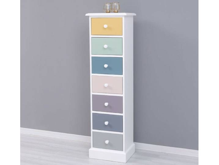 Schubladenschrank landhaus hoch multicolor