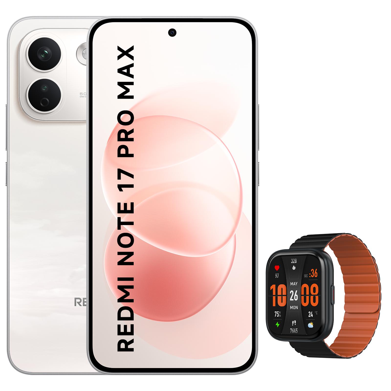 XIAOMI REDMI Note 17 Pro Max 5G 8GB 512GB Smartphone Cloud Blush mit Smartwatch