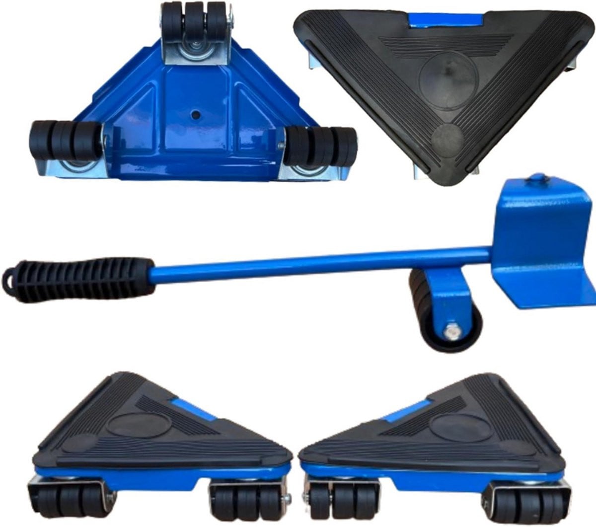 Meubelverhuisset met wielen voor zware meubels en apparaten, blauw