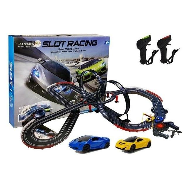 Lean Toys LeanToys Riesige Rennstrecke 2 Loops 1:43 Autos Fernbedienung 1020 cm Lichter (7625)