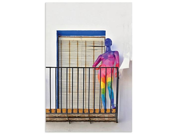 Wandbild ARTLAND Regenbogen Schaufensterpuppe , bunt (farbe bild(er): farbig), B:80cm H:120cm, Alu Dibond, Bilder, Wandbild, als Alubild, Leinwandbild, Poster, Wandaufkleber in verschied. Grössen
