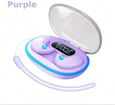 Uplifted Trends TWS Wireless Bluetooth Earphones With Spatial Audio Gaming Headset For Virtual Surround Sound purple
