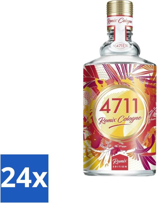 4711 - Remix Cologne - Eau de Cologne Spray - Grapefruit - Unisex - 100 ml - Vorteilspack - 24 Stücke