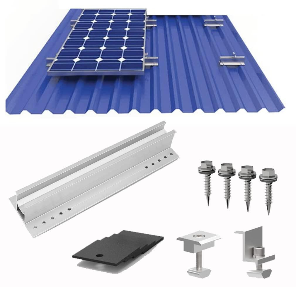 Lustrens Zonnepaneelhouder Aluminium Bevestigingssysteem voor 2 Zonnepanelen