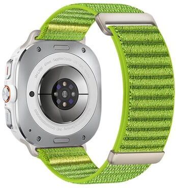 Everyday Crate XDfind Samsung Galaxy Watch Ultra Band Adjustable Nylon Watch Band With Mountain Pattern wilderness Green