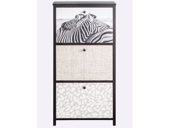 Schuhschrank HEINE HOME, schwarz (schwarz, natur), B:60cm H:117,5cm T:25cm, MDF, Schränke, Schuhschrank