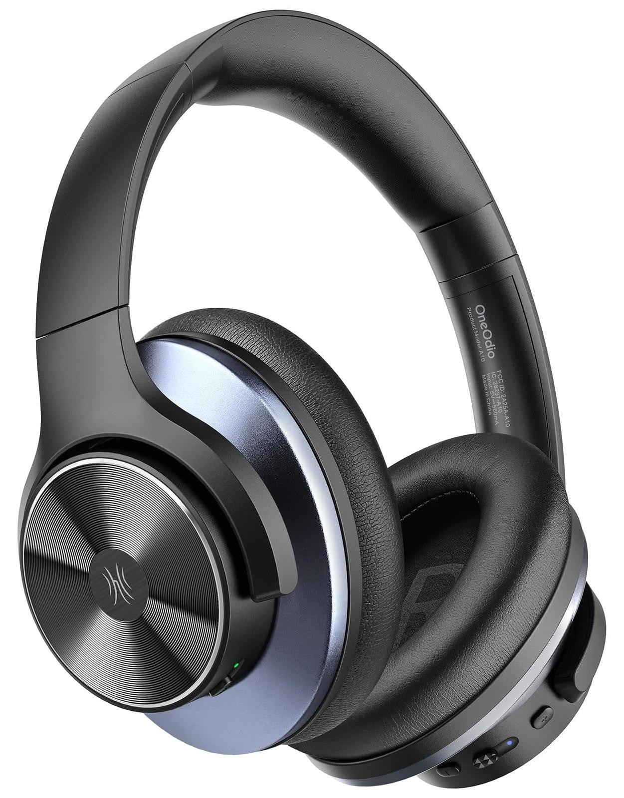 Merkloze Bluetooth over-ear hoofdtelefoon met actieve ruisonderdrukking, 62 uur batterijduur en Hi-Res audio, zwart