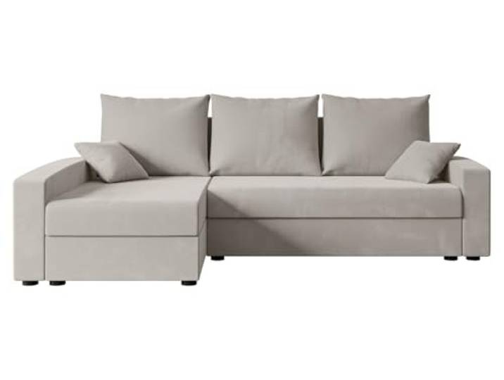 ALTDECOR Ecksofa mit Schlaffunktion L-Form Alesia-L 231x140x90 - Hellbraun