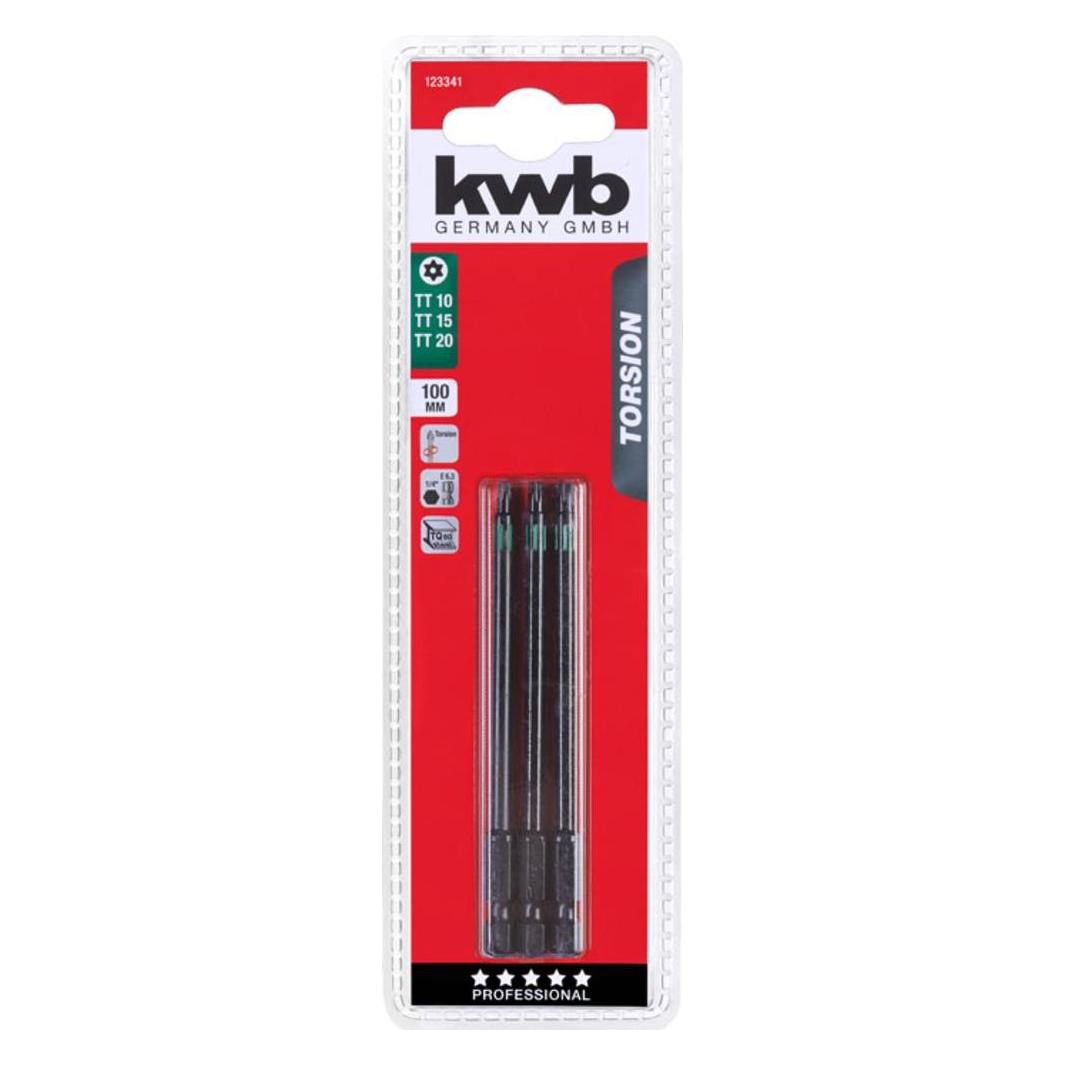 kwb 3 Bits 100mm TT Set 1 Tors. (123341)