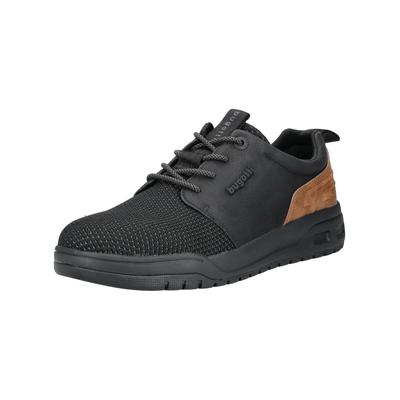 Schnürschuh BUGATTI "bugatti Sneaker Textil", Herren, Gr. 43, schwarz, Textil, Schuhe Schnürschuh