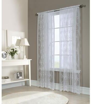 Mona Lisa Jacquard Lace Window Curtain Panel by Habitat