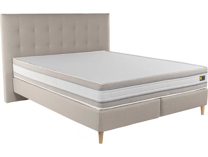 Boxspringbett RELAX BY BICO CHARLOTTE beige 200x200cm fest