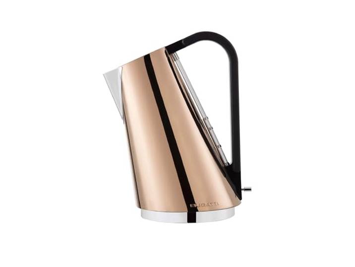 BUGATTI, Vera Easy New, Elektrischer Wasserkocher mit herausnehmbarem Kalkfilter, Fassungsvermögen 1,70 Liter, 2180 W, Gehäuse aus Edelstahl (Roségold)