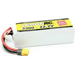 LemonRC LiPo accupack 22.2 V 3300 mAh Aantal cellen: 6 35 C Softcase XT60 (3300 mAh, 22.20 V)