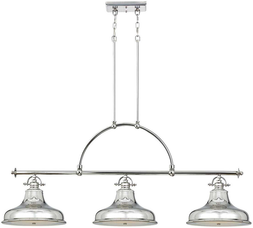 Brambly Cottage Paulin 3 - Light Kitchen Island Pendant Imperial Silverian