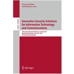 Innovative Security Solutions for Information Technology and Communications, Fachbücher von Emil Simion