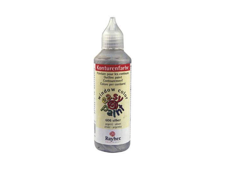 Rayher Window-Color Konturenfarbe Easy Paint Silber 80 ml