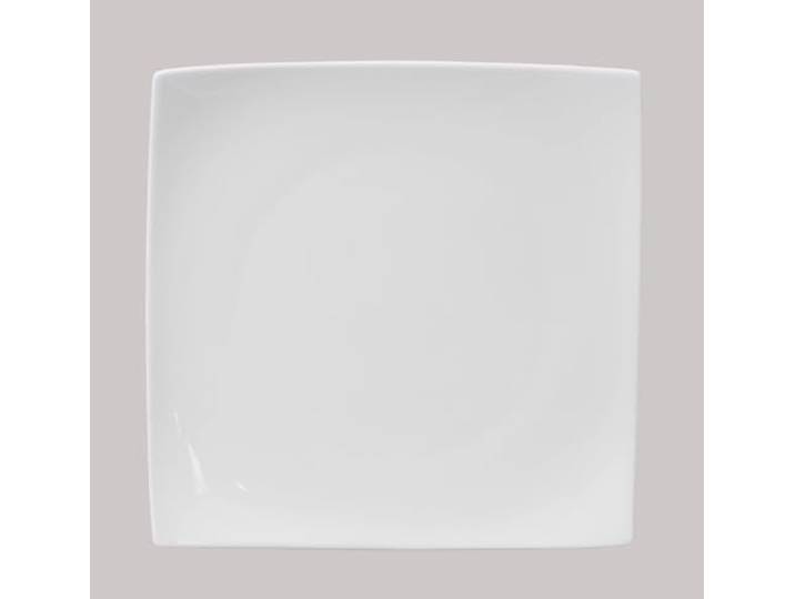 HomeVss, Bone China Elegance Teller, Geschirr quadratisch, 26,7 cm, Weiß, 6 Stück