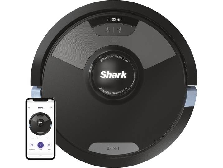SHARK Saugroboter AI ULTRA 2-in-1 Saugroboter RV2600WDEU mit Wischfunktion , blau (schwarz, silber, blau), B:34cm H:14,5cm T:34cm, Saugroboter, Saugroboter