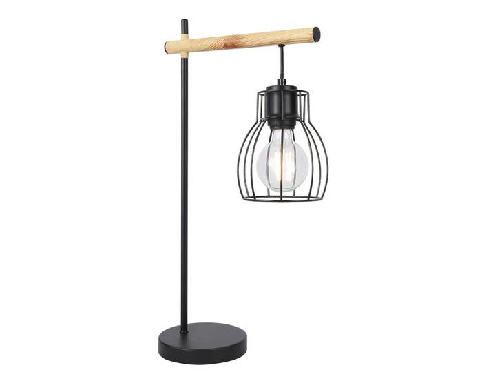 Tischleuchte, Schwarz, Metall, Boho, 29x55x15 cm, einfach zu transportieren, Lampen & Leuchten, Innenbeleuchtung, Tischlampen, Tischlampen