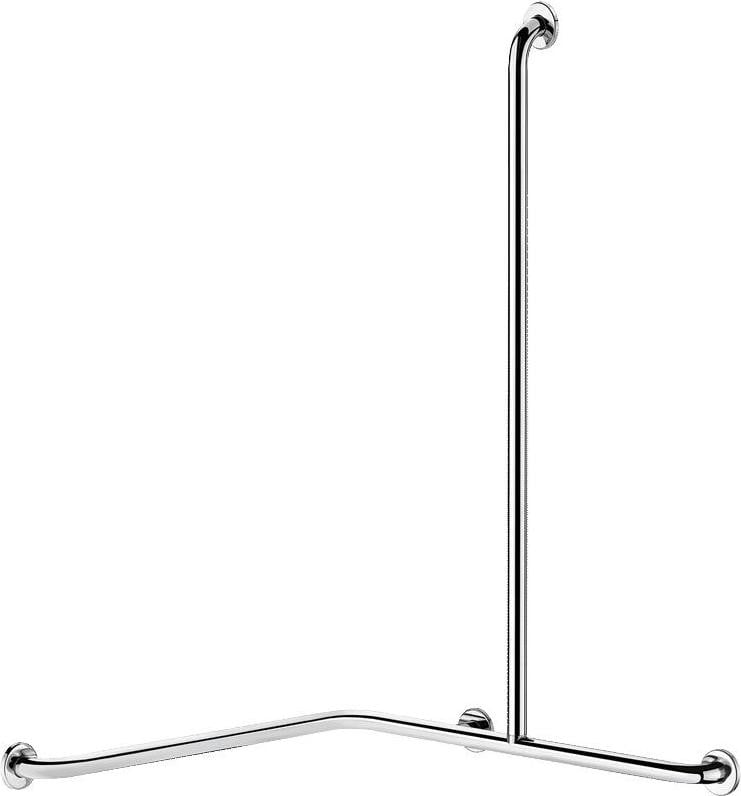 Delabie DUHA manchet met bevestigingsplaat, verticale uitvoering rechts, diameter 32mm, verchroomd en gepolijst