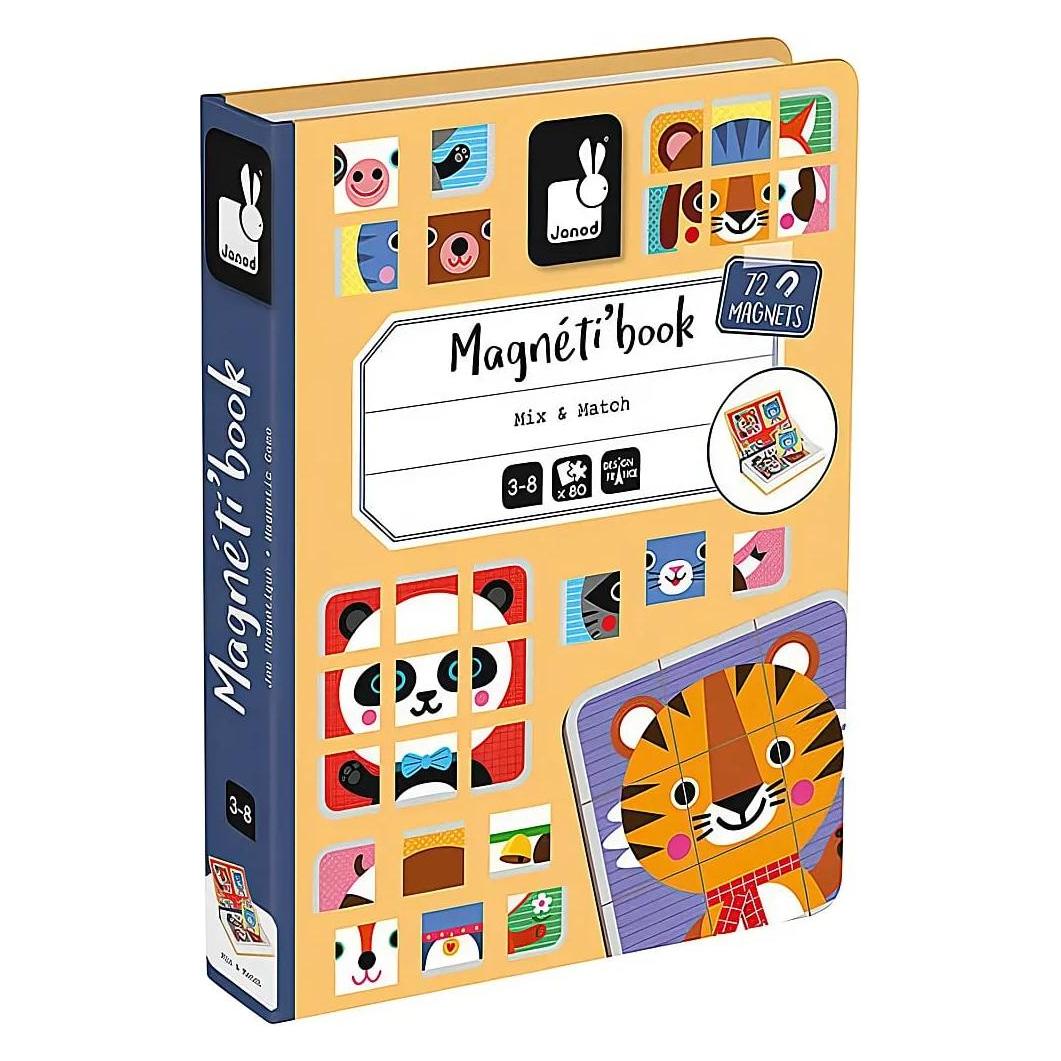 Janod Magnetbuch Mix & Match (Deutsch, Englisch, Französisch, Italienisch, 3 - 8 Jahre) (190.02587)