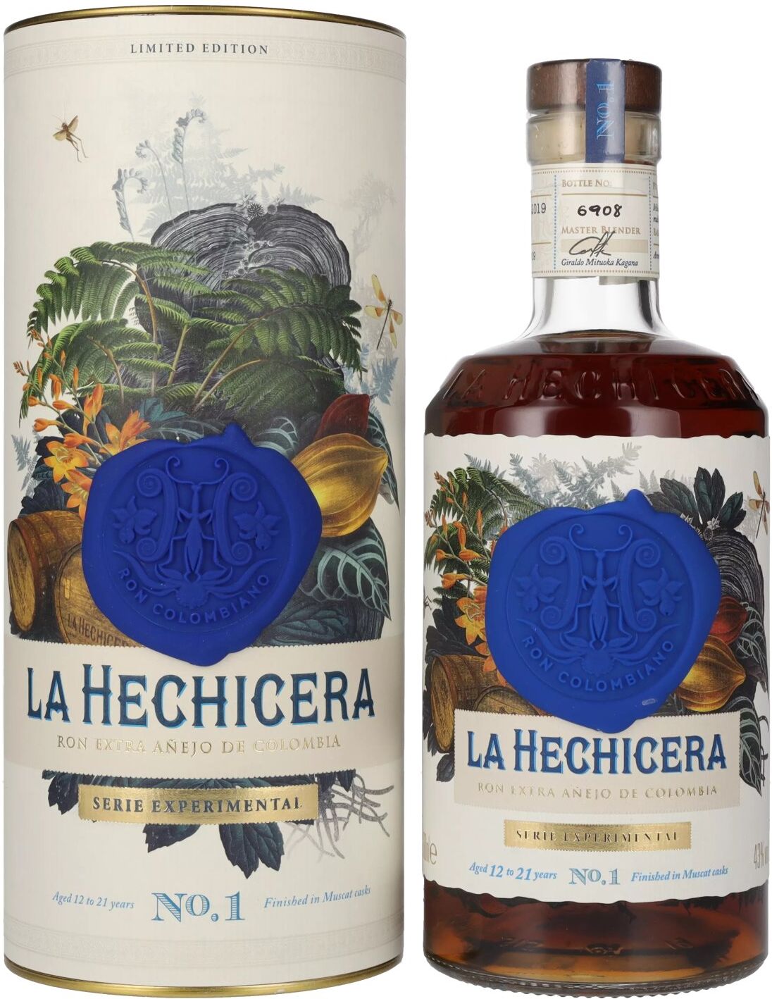 La Hechicera Ron Extra Añejo de Colombia SERIE EXPERIMENTAL No. 1 43% Vol. 0,7l in Geschenkbox