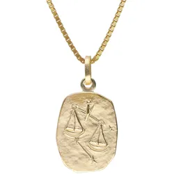 trendor 15382-10 Waage Sternzeichen Gold 333 / 8K mit vergoldeter Silberkette, 40 cm