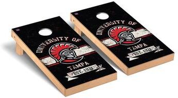 Skip's Garage University of Tampa Spartans Cornhole Board Set - Banner Vintage Wooden