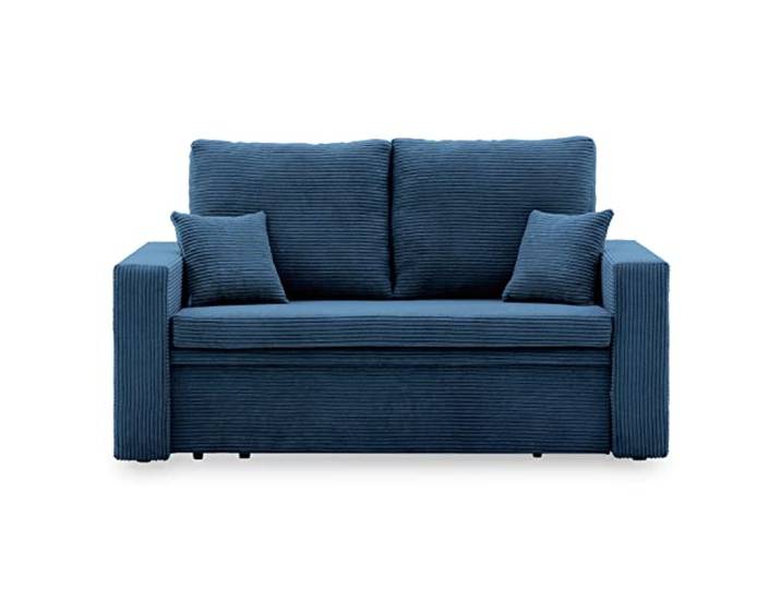 Sofa Aikido I 150x85 - mit schlaffunktion - Farben zur Auswahl - modernen Sofa - mit Bettkasten - Moderner Cordstoff - Stoff POSO (POSO 005)