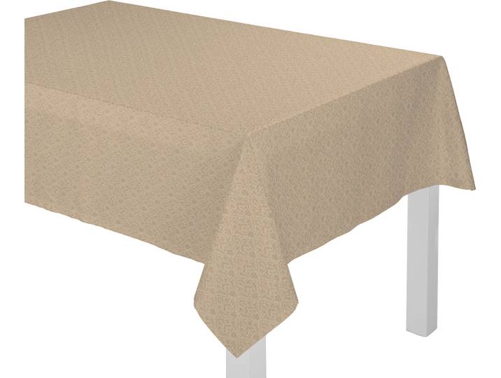 Tischdecke ADAM Urban Cactus Gr. 1, braun (hellbraun), B:120cm L:120cm, Bio-Baumwolle, Tischdecken, Tischdecke, aus 100% Bio-Baumwolle