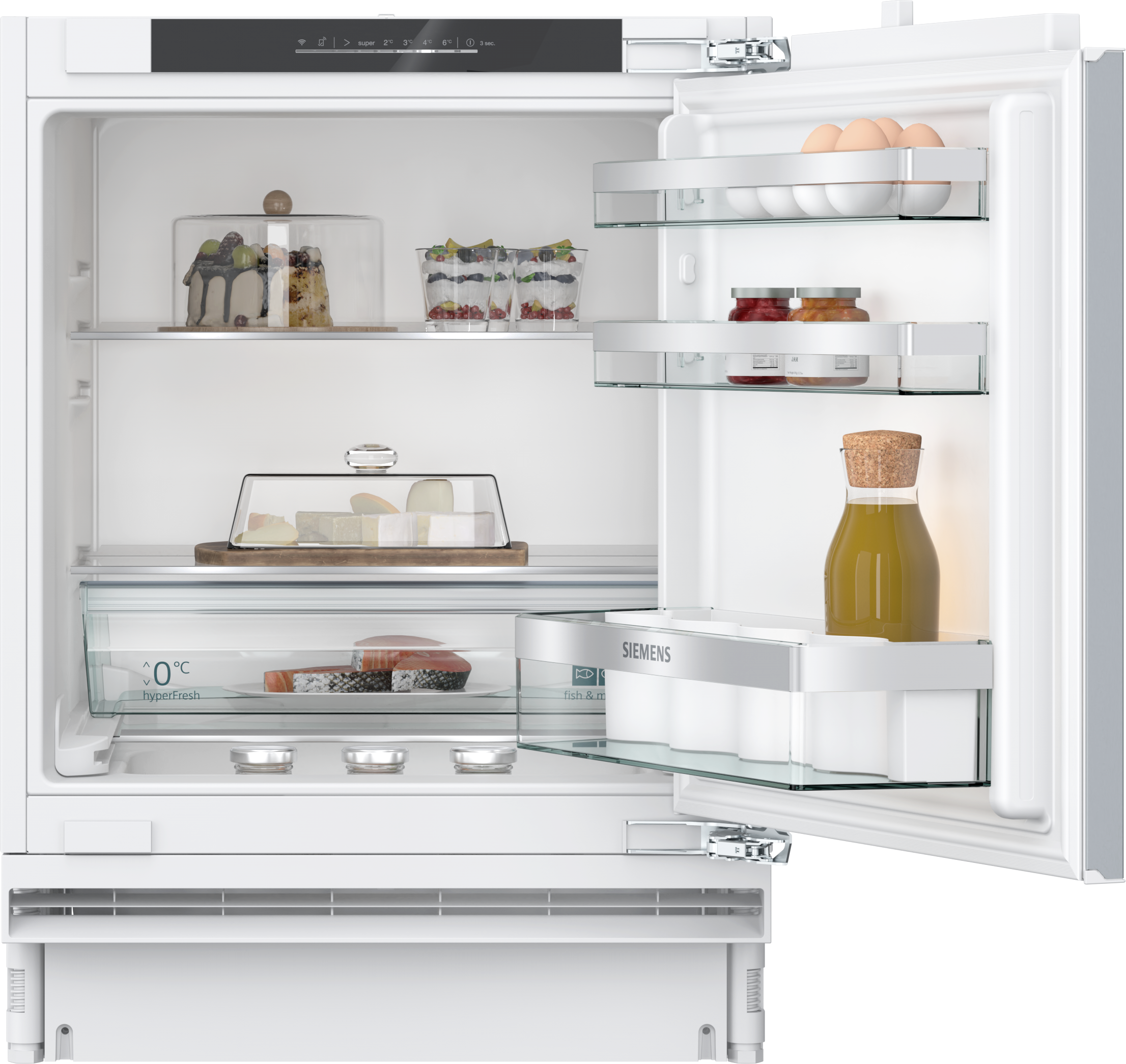 Siemens Einbaukühlschrank "KU21RADE0", Energieeffizienz: E, silber (weiß), Rechtsanschlag, wechselbar, Kühlschränke, Sanftes & automatisches Schließen mit der SoftClosing Tür, Einbaukühlschrank