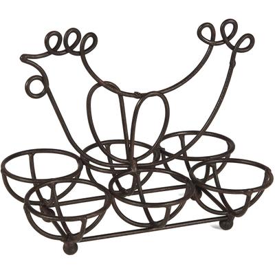 Dose AMBIENTE HAUS "Eihalterung aus Eisen in Antikbraun", braun, B:18cm H:17cm T:12cm, Eisen, Aufbewahrungsboxen, Vorratsdose