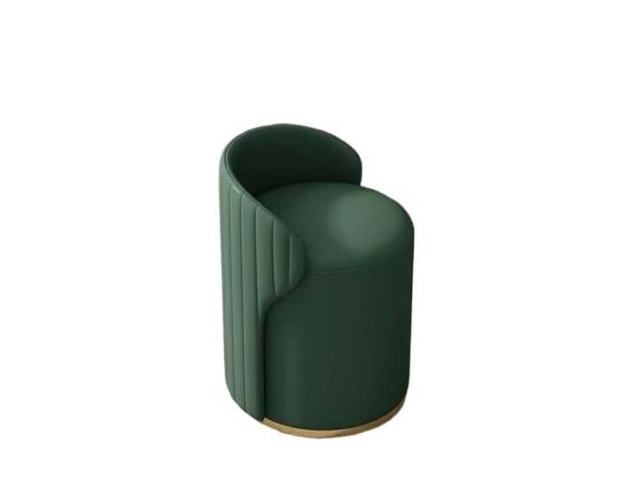 Zymjzbetic Schminkhocker Bequemer Ankleidehocker for das Schlafzimmer Drehbare kreative Wohnzimmer-Freizeit-Stuhl-Möbel-Taschen-Rückenlehne(Green - rotating)