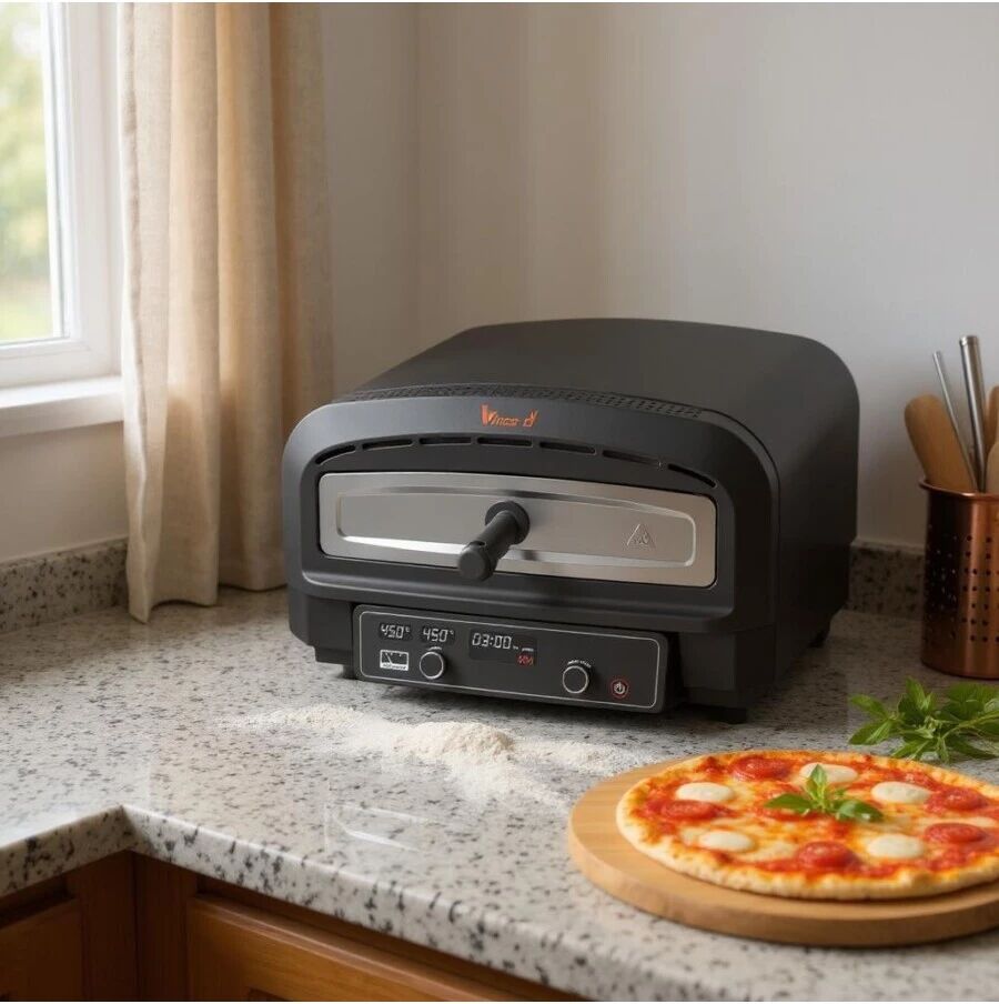 Vinco FORNO PIZZA ELETTRICO PROFESSIONALE 450° 2,2KW