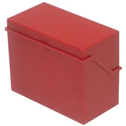 Helit, Kartenaufbewahrung, Klein-Karteikasten A5 quer, rot, unbestückt aus Polystyrol, für ca. 500 Karten (A5 quer)