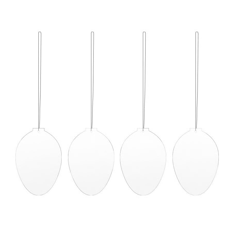 Cooee Design Paasdecoratie Easter Deco Ei 4-pack White