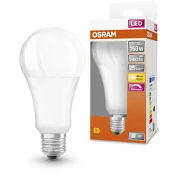 Extrem leistungsstarke OSRAM E27 LED Lampe SUPERSTAR dimmbar matt 20W wie 150W warmweißes Licht