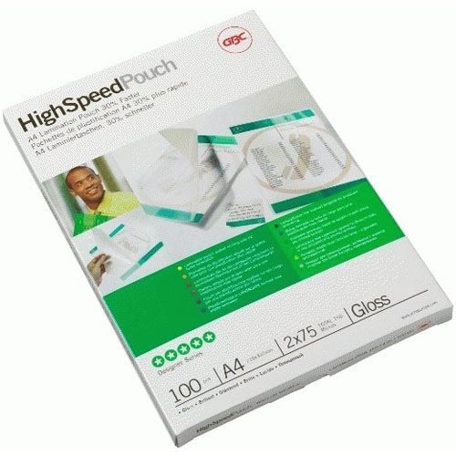 GBC 100 High Speed Laminierfolien glänzend für A4 125 micron