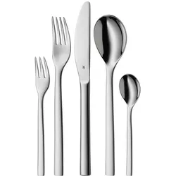 WMF Besteck Besteckset 6 Personen Atria 30tlg Monobloc-Messer Edelstahl poliert, Besteck, Silber