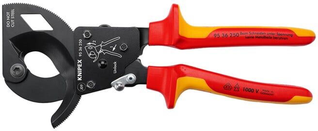 Coupe-câbles, à cliquet Knipex (95 36 250)