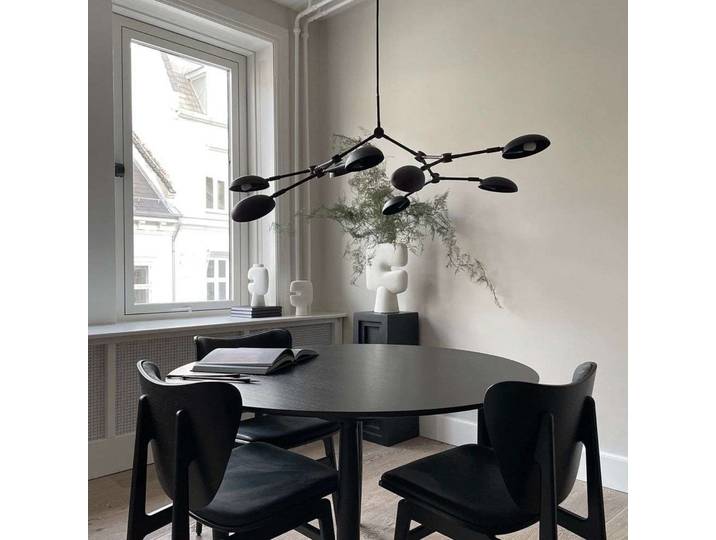 Drop Kronleuchter schwarz 55 cm 8-flg. E14 - 101 Copenhagen - Wohnzimmer - Design - Aluminium - Mehrflammig